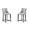 Manhattan Comfort Fifth Avenue Faux Leather Counter Stool in Light Grey - Set of 2 2-CS012-LG - alternate 1